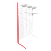 예스토어 CVS 편의점 백색 냉동 벽면 진열대 (기본 2단), 1개