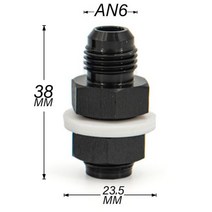 알루미늄 연료 전지 벌크 헤드 피팅 AN6 AN8 AN10 액세서리 검정색 어댑터, 1pcs an6, 01 1pcs an6