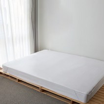 이음선없는 방수 패드 패밀리 침대 매트리스 커버, 아이보리