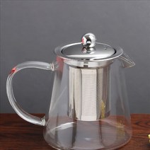 MDF8041 꽃차 유리티팟 찻주전자 내열유리티포트 다관 550ml (유리티포트/차주전자/찻주전자/유리차포트)