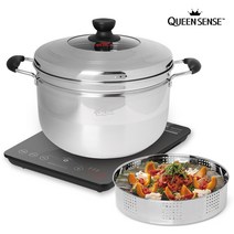퀸센스 스텐 인덕션겸용 찜기 찜냄비 스팀쿠커 7종(택1), 퀸센스 스팀쿠커 26cm