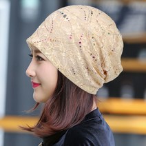 모자 여성 가방 모자 여름 얇은 수건 모자 레이스 더미 에어컨 모자 봄과 가을 풀오버 통기성 달 나이트캡