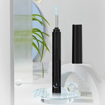 카메라 포함 WIFI 귀 청소 검이경 40mm 방수 내시경 1296P HD 6 LED IOS 안드로이드 아이패드 S8 용 1 개, 없음, Black