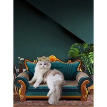 고양이 쇼파 스크래쳐 공주왕자 인테리어 중대형 리필, 블루