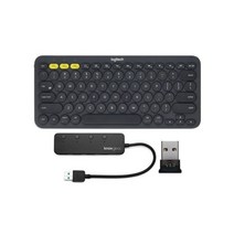 3.0 허브 동글 어댑터가 있는 Logitech K380 멀티 디바이스 블루투스 키보드