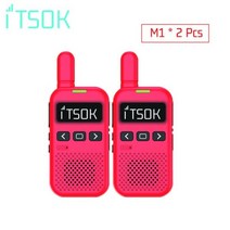 생활 업무용 무전기 워키토키 Baofeng-태블릿 미니 Itsok M1 ~ 5 Km 무전기 다채로운 동체 양방향 라디오, 02 Red 1 Pair