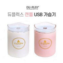 듀플렉스 캔들 무드등 미니 USB 가습기 DP-55UH 화이트 핑크