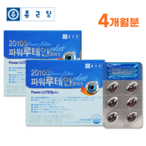 종근당 파워 루테인 플러스 60캡슐 2개월분 온가족 청소년 부모님 어르신 노인 눈 건강 영양제, 2박스