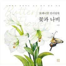 보태니컬 컬러링북 꽃과 나비:수채화와 함께하는 감성 충만 힐링 타임, 밥북