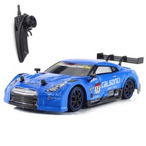 알씨카오프로드 엔진rc카 rc car for gtrlexus 2.4g 드리프트 레이싱 4wd 챔피언십 라디오 rc 자동차 전자 장난감 생일 선물, 푸른