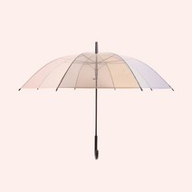 레인보우 투명 우산 반자동버튼 감성