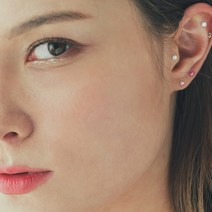 와사비네코 미미츠보 쥬얼리 귀지압패치, 헤마타이트M(3.0mm), 1set