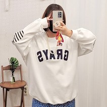프린팅 자수 패치 맨투맨 #남녀공용 #오버핏 #루즈핏
