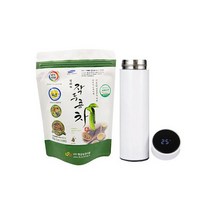 황금농원 작두콩차 티백 30개 + 온도표시 보온보냉 텀블러, 상세설명 참조, 상세설명 참조, 블랙.