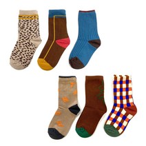 시리얼랜드 유아용 색감이예쁜 패션 양말 6켤레 세트