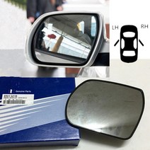 가열 기능이 있는 사이드 백미러 유리 렌즈 현대 산타페 2009-2013 Ix55 베라크루즈 07-15, 02 Left LH
