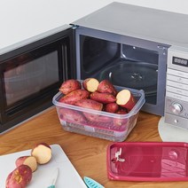 이지앤프리 전자레인지 고구마 찜기 3L 2개입, 3L 고구마 전용찜용기 1+1