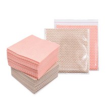 물결행주(중)100장 (반포장 완포장) 홍보 판촉용 키친 타올 비스코스 인견 독일 부직포 라, 브라운완포장