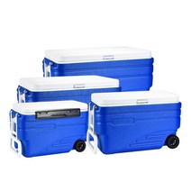 대형 아이스박스 65리터 100L 여름 길거리 판매 바퀴, 100L 강화휠 + 잠금 장치(전체 Pu)