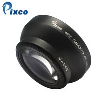 Pixco 52mm 0.45X Canon Nikon Pentax For Sony Panasonic 광각 렌즈(매크로 포함)(검은색), [02] 소니, 1개