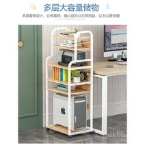 컴퓨터 수납장 PC 본체 프린터 받침대 거치 트레이 사무실 관공서, I.서랍이있는4단화이트선반+라이트월넛보드