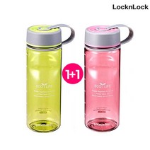 다봄 락앤락 착~달라붙는 그립감 투톤 비스프리 물병 650ml, 그린+핑크