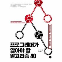 프로그래머가 알아야할알고리즘40, 상품명
