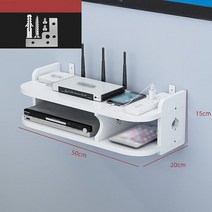 인테리어 미니 장식품 장식선반 30/50/60 cm/펀치 없는 거실 TV 벽 셋톱 박스 랙 라우터 스토리지 벽걸이, 한개옵션1, 03 50cm