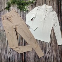 승마바지 여아용 실리콘 승마 바지 안티 필링 승마 바지 하이 웨이스트 승마 바지 키즈 타이츠, 06 Khaki_03 M