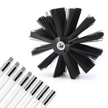 화목난로 연통청소용 원형회전브러시 전동드릴이용 청소솔 길이연장폴대 구매가능, 1-연통청소솔