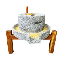 전통맷돌 화강암 수동 콩물가는 돌 맷돌, 30x45cm