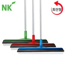 [식공구] 엔케이 회전 이중 실리콘 바닥 밀대 (70cm 봉포함) / 스퀴지 아파트 유리 물기 제거 청소 업소용 HACCP, 초록/130cm