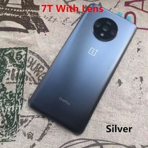 Oneplus 7 T 용 7 T 하우징 One Plus Back Cover 배터리 도어 수리 후면 유리 케이스 + 로고 접착제 교체