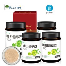 JAU 베타글루칸 분말 발효 건조 효모 베타글루칸 가루 아연 셀렌 함유, 4병, 100g
