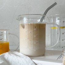 1+1 릴라 계량컵 500ml 다용도 대용량 내열유리 머그 베이킹 손잡이컵