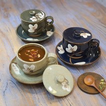 보산토기 목련 쌍화차잔 250ml, 그린, 1세트