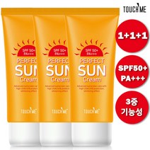 [터치미] 퍼펙트 썬크림 3개 SPF50+PA+++3중기능성 데일리선크림, 단품