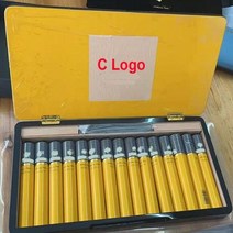 럭셔리 Siglo VI 알루미늄 시가 튜브 15 CTS 액세서리 단단한 나무 상자 피아노 광택 마감 휴미더, A With15 pcs Tube