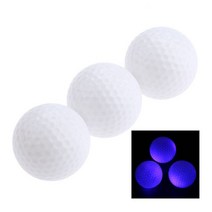 3 개상자 LED 골프 공 밤 훈련 일정한 빛나는 2 층 Surlyn 연습 42.6mm(1.67 