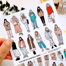 오늘도 안녕 소녀 일러스트 4 인쇄소스티커 No.332