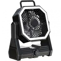 Hulame 910562 20000mAh 충전식 배터리 캠핑 선풍기 LED 랜턴 실내 실외 텐트 팬에 적합 USB 장치 충전용 조명 보조 포함 비상 개인 팬 캠핑용 블랙, 블랙.