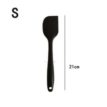 베이킹 도구 주걱 반투명 미니 실리콘 스크레이퍼 크림 내열성 주방 용품 매끄러운 장식, B black-S