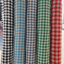 원단스토리 리투아니아린넨 체크 퓨어린넨 5종, 그린