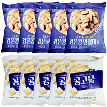동아제과 콩고물 인절미 스낵 56g + 검은콩 인절미 스낵 51g, 5 + 5 (합10개)
