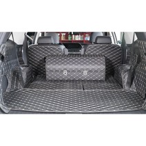 제네시스 GV80 가죽스티치 접이식 차량용 트렁크정리함 수납함 소 중 대 특대, 레드