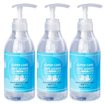 슈퍼케어 세이프핸즈 손소독제 그린시트러스향, 3개, 500ml