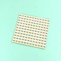아동 숫자 사이즈 원형 스티커 의류 옷 치수 크기 표시 라벨 쇼핑몰 도매상가 15장/묶음 130