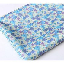 짱패브릭 (2마) 연두플라워다후다안감지 원단 패브릭#, 2마(고정폭 약 110cm*180cm)