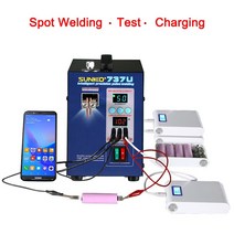 스팟용접기 SUNKKO 737U 스폿 기계 2.8KW 더블 펄스 배터리 USB 충전 테스트 18650 팩, 01 110V