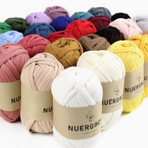 누에르고치 패브릭얀 (29색) NUERGOCHI fabric yarn 져지 원단으로 털날림이 없고 부드러운 감촉으로 피부가 예민하신 분에게도 안전 뜨개질 대바늘 코바늘, 20.핑크 베이지, 1개